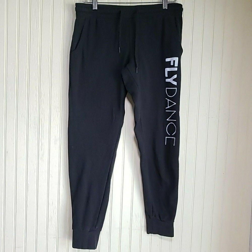 Independent Trading Co Pants Mens M Black Fleece Jogger Sweatpants Fly Dance